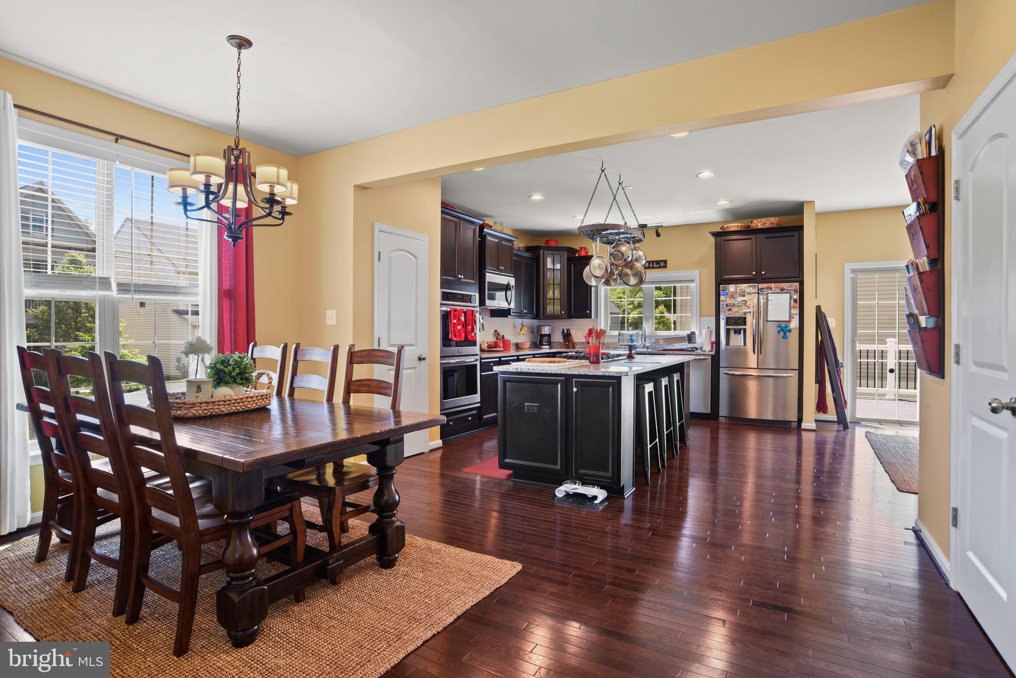 Dining Room and Kitchen Island view