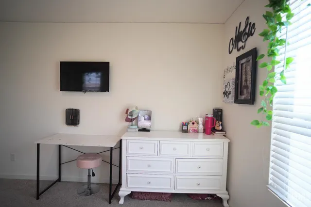 a bed room with a bed