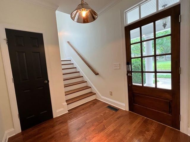 a view of front door and stairs