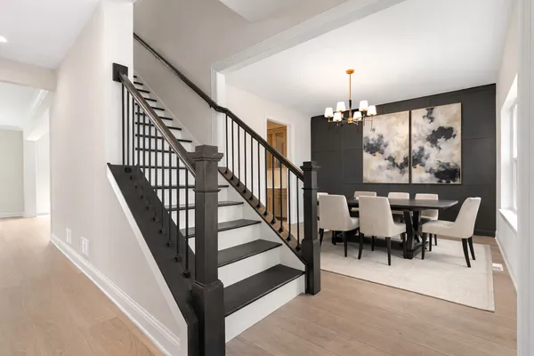 a view of entryway and dining room