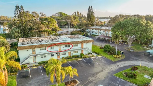 a view of an outdoor space with seating area