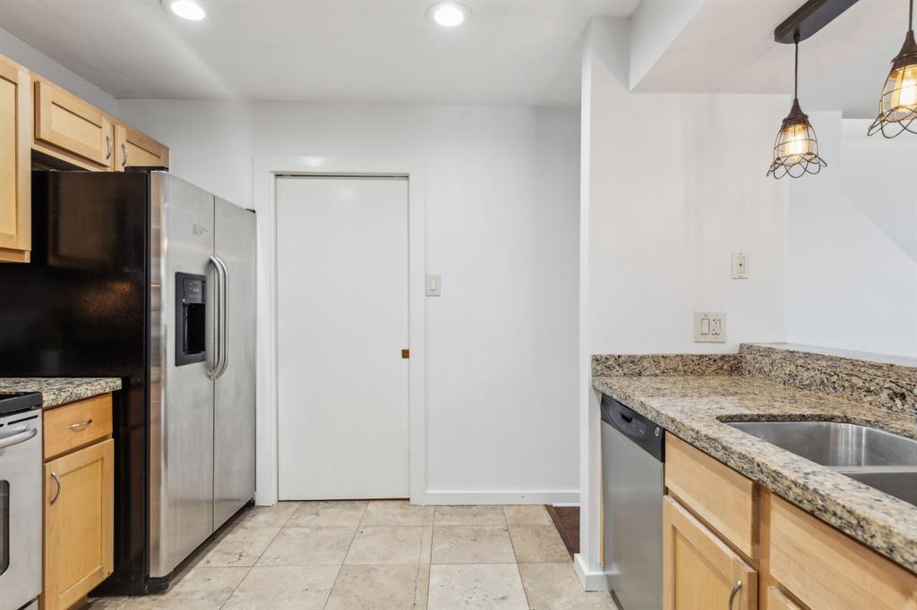 4777 Cedar Springs Road, Unit 6N Dallas, TX 75219 - Photo 13 of 24 a kitchen with a refrigerator a stove and a sink
