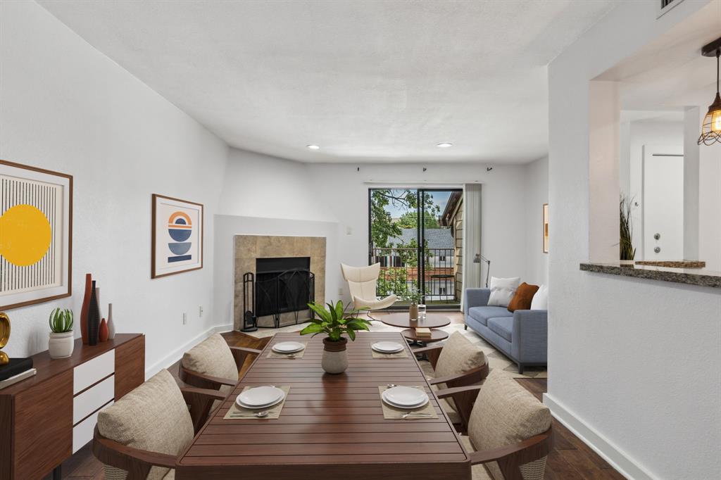 4777 Cedar Springs Road, Unit 6N Dallas, TX 75219 - Photo 2 of 24 a view of a dining room with furniture window and outside view