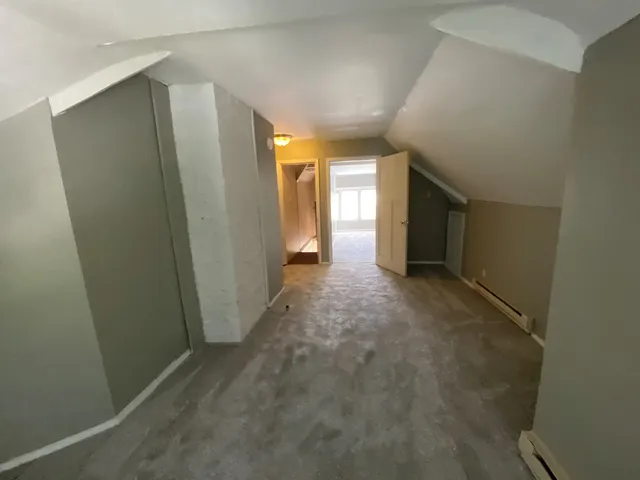 a view of hallway with stairs