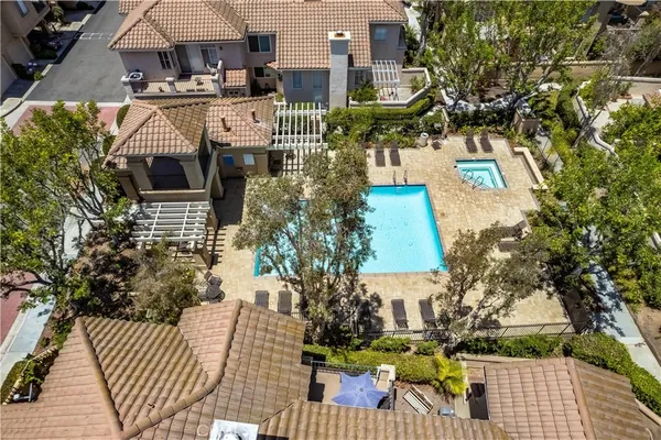 an aerial view of multiple house