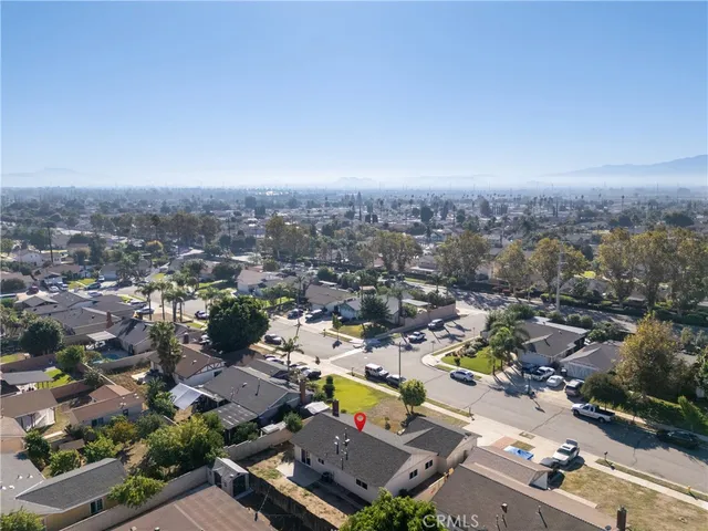 an aerial view of a city with lots of residential buildings