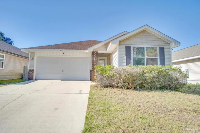 a view of backyard of house