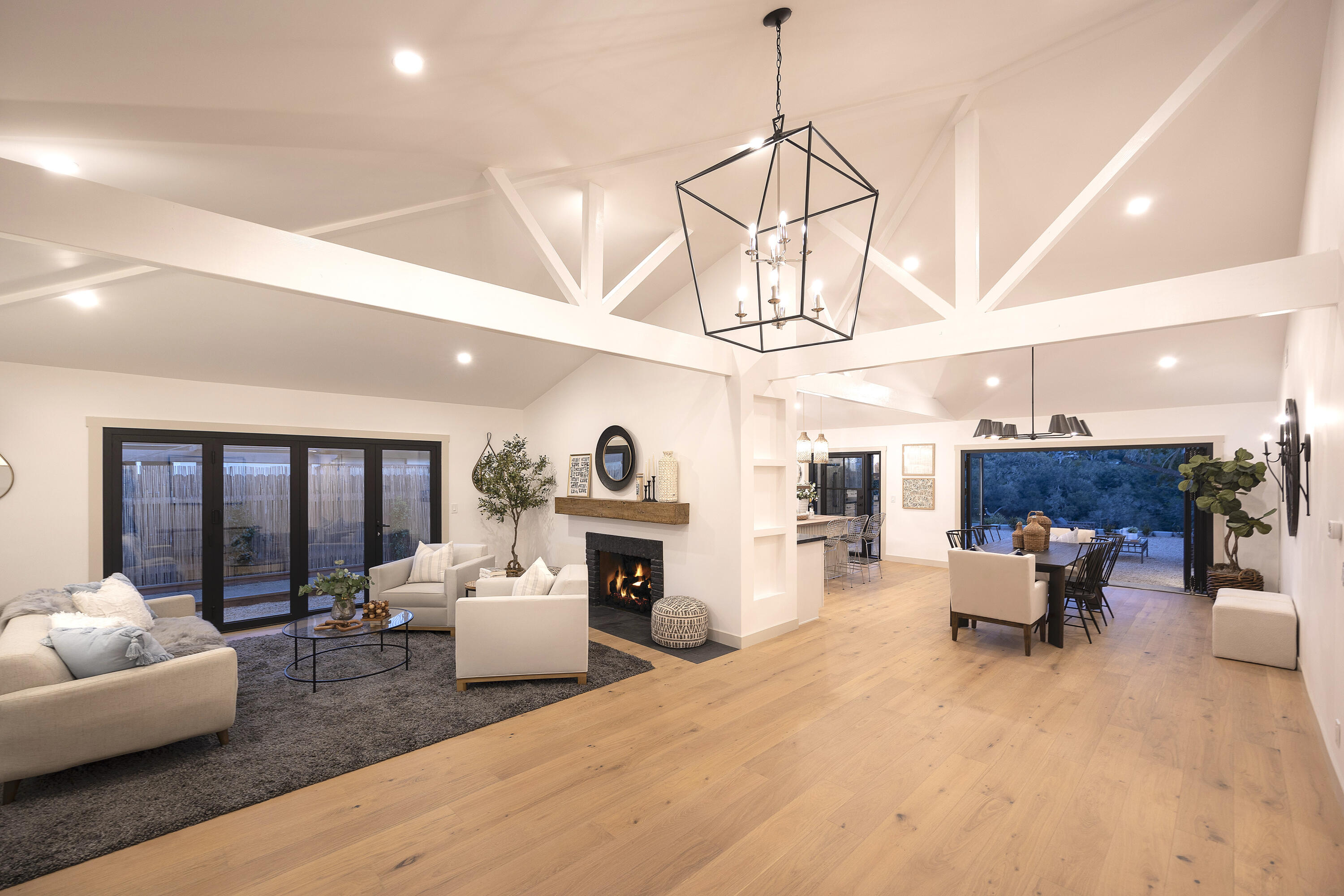 1514 Crestline Drive Santa Barbara, CA 93105 - Photo 5 of 25 a living room with furniture and a chandelier