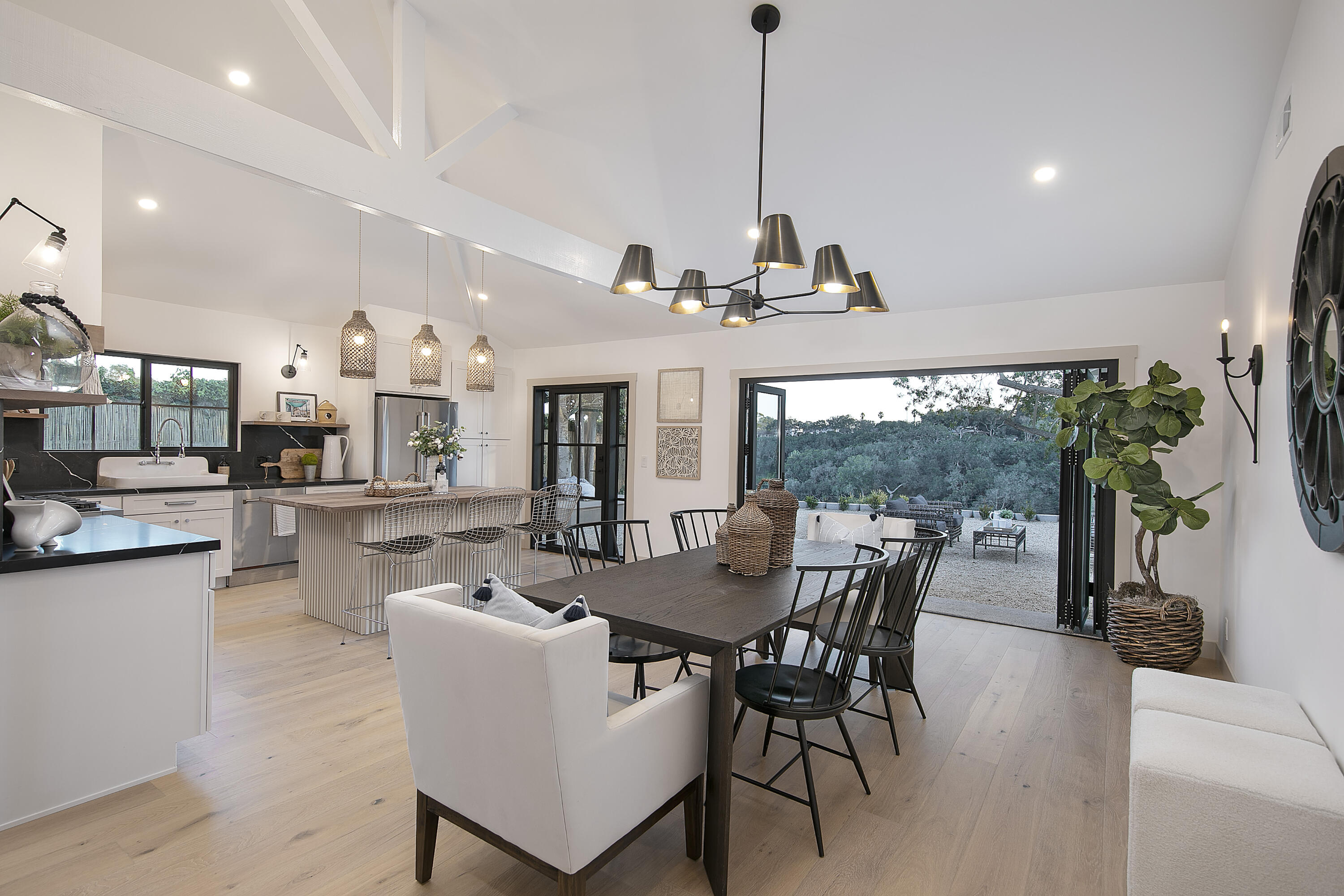 1514 Crestline Drive Santa Barbara, CA 93105 - Photo 7 of 25 a view of a dining room with furniture window and outside view
