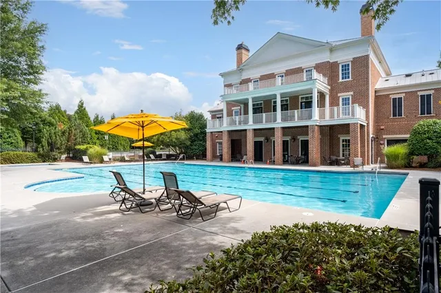 a view of a park with slide