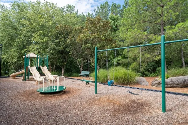 a view of a patio with a backyard