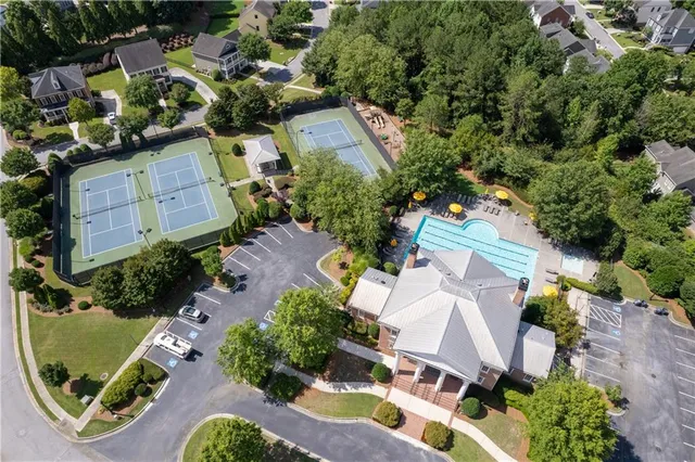 an aerial view of house with outdoor space