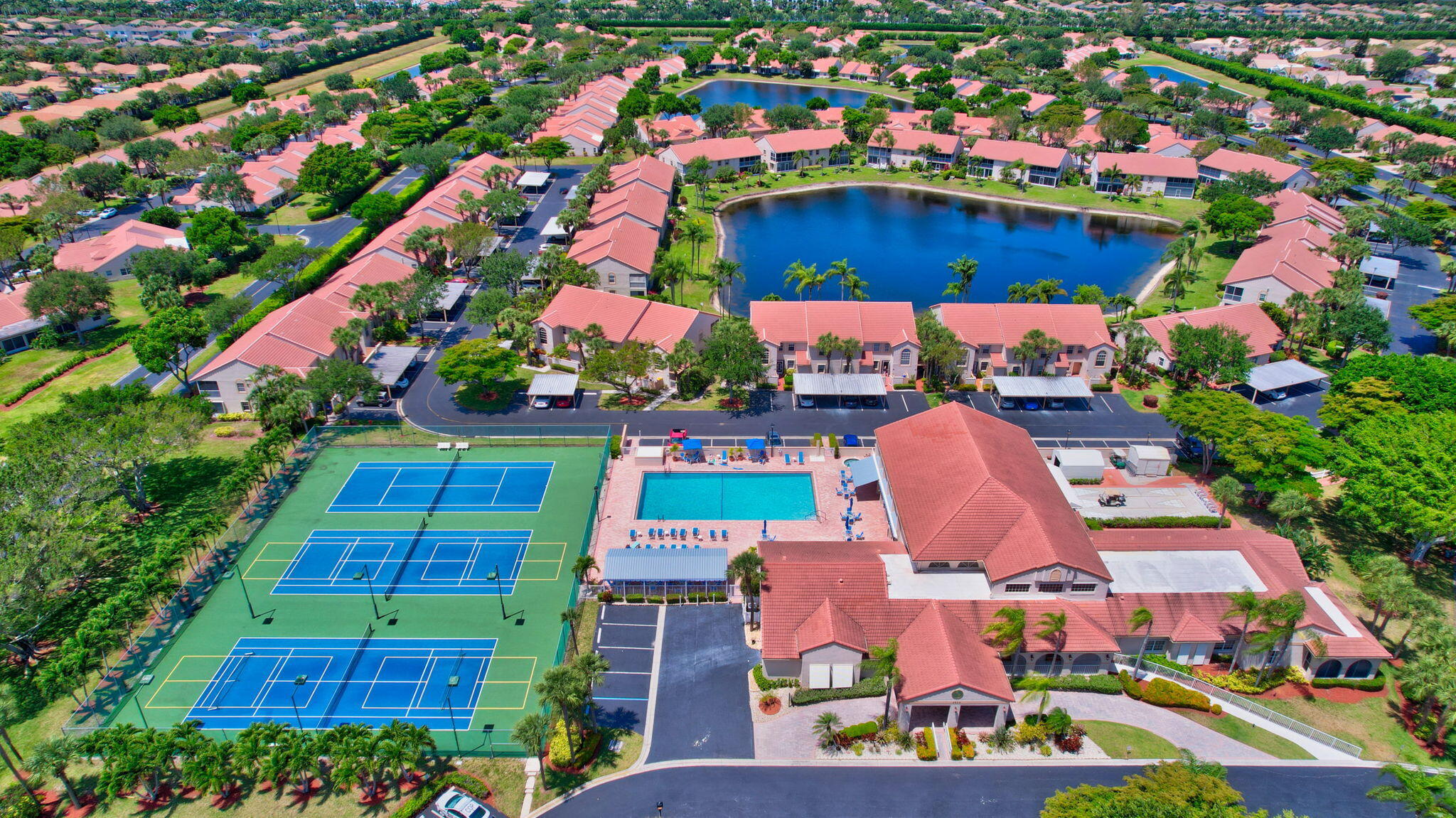 7921 Sandy Pointe Drive Delray Beach, FL 33446 - Photo 33 of 33 Clubhouse/Pool/Tennis