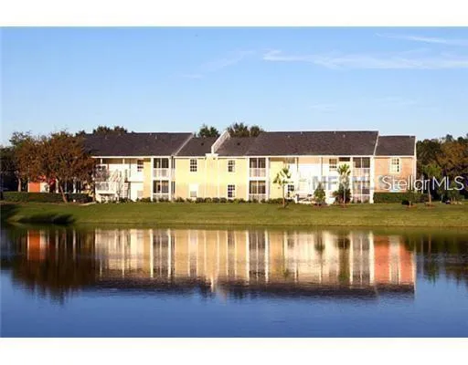 a front view of a house with lake view