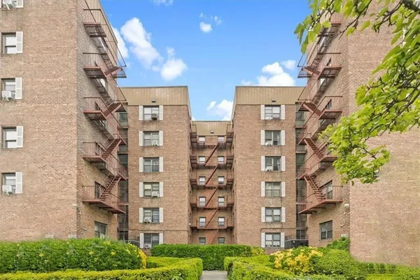 front view of a brick building