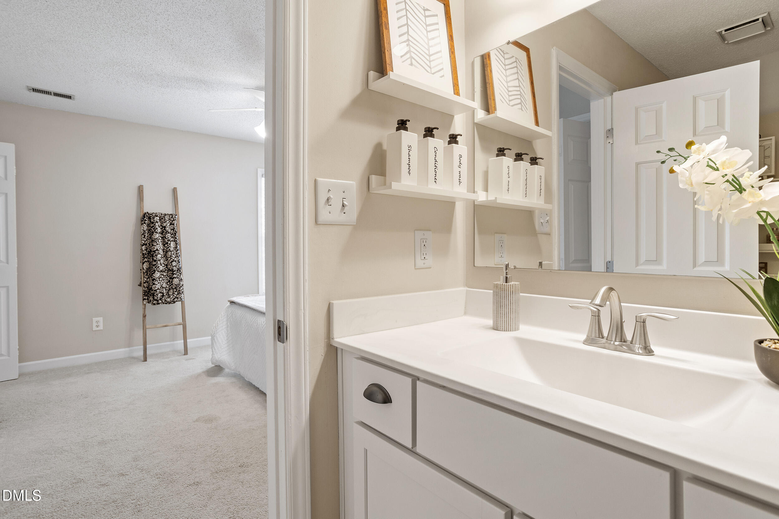 4619 Hershey Court Raleigh, NC 27613 - Photo 26 of 43 a bathroom with a sink and a mirror
