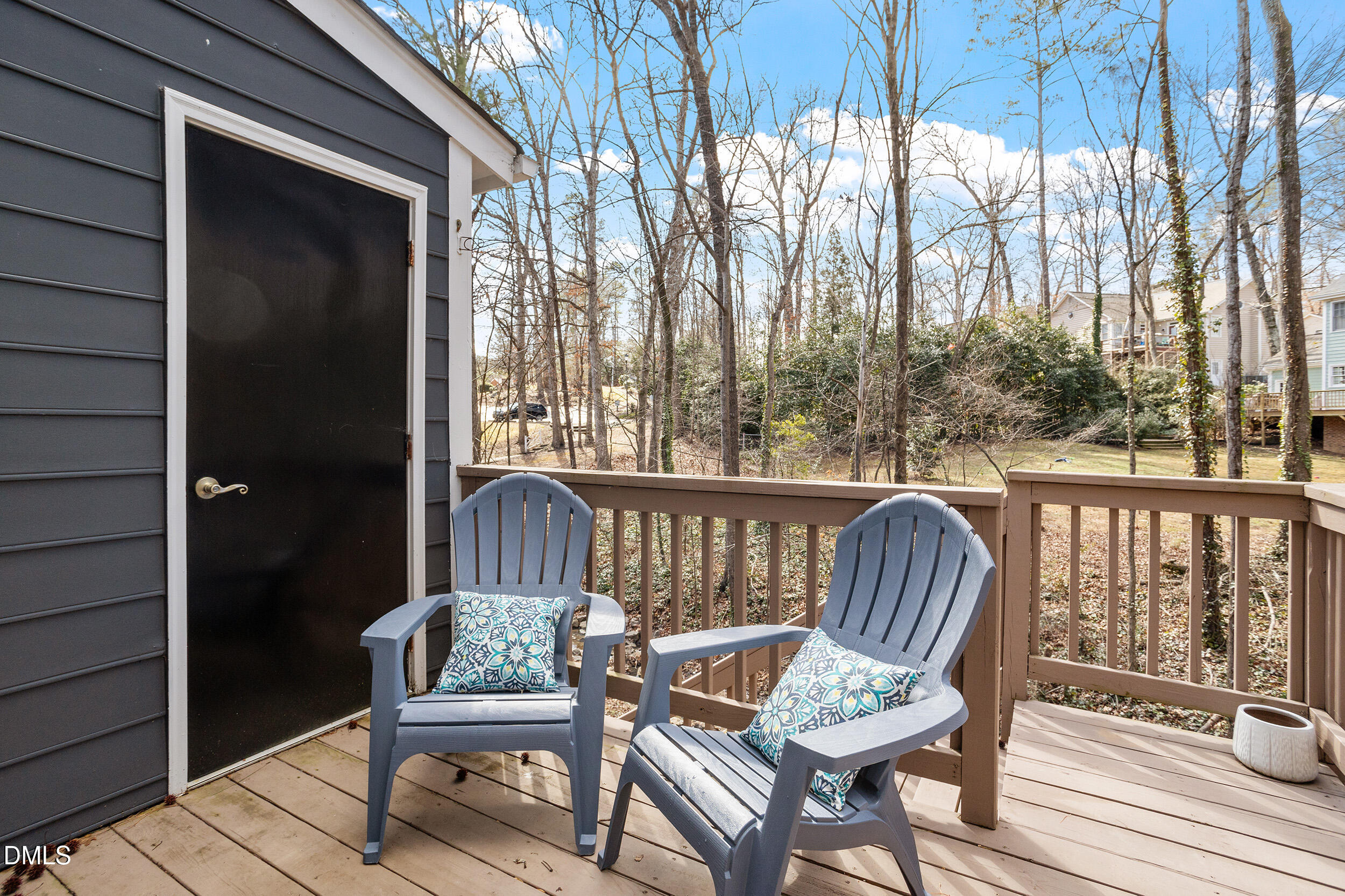 4619 Hershey Court Raleigh, NC 27613 - Photo 27 of 43 a view of a two chairs in the balcony