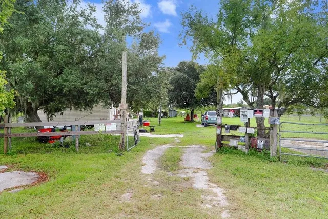 a childrens park with lots of swings and slides