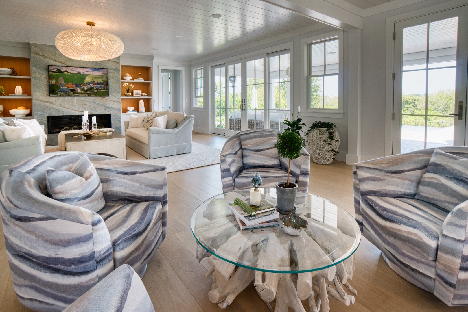 41 Monomoy Road Nantucket, MA 02554 - Photo 21 of 54 a living room with furniture and a fireplace