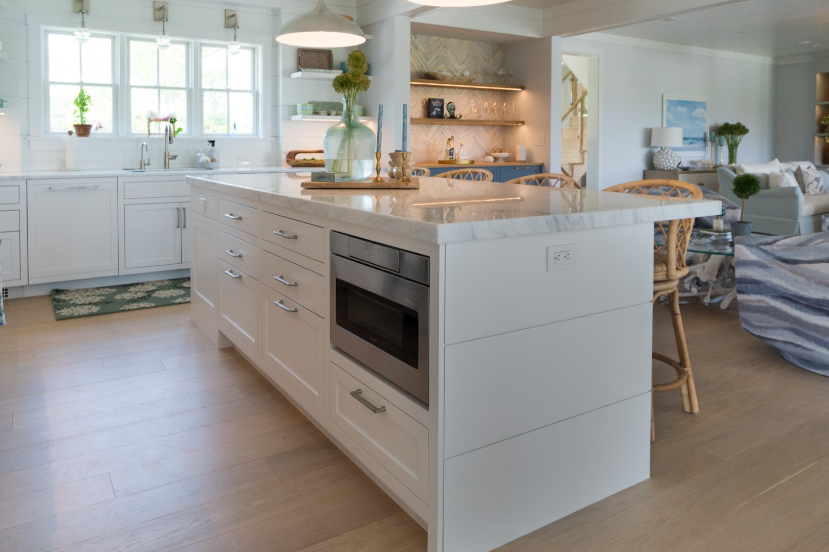41 Monomoy Road Nantucket, MA 02554 - Photo 24 of 54 a kitchen with sink cabinets and window