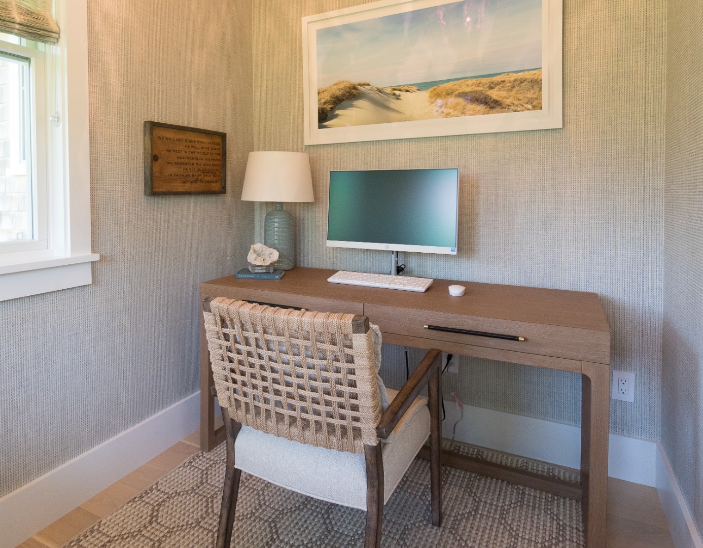 41 Monomoy Road Nantucket, MA 02554 - Photo 32 of 54 a room with a table and a painting