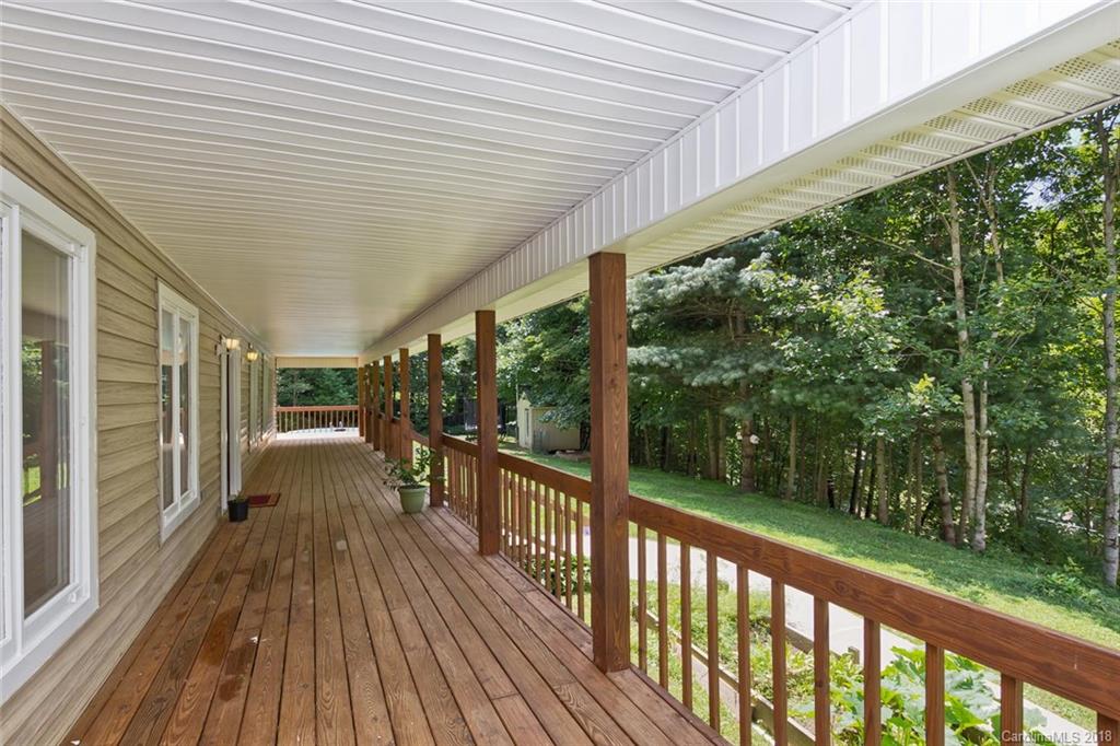 282 Fox Creek Road Mars Hill, NC 28754 - Photo 31 of 36 a view of a balcony with wooden floor