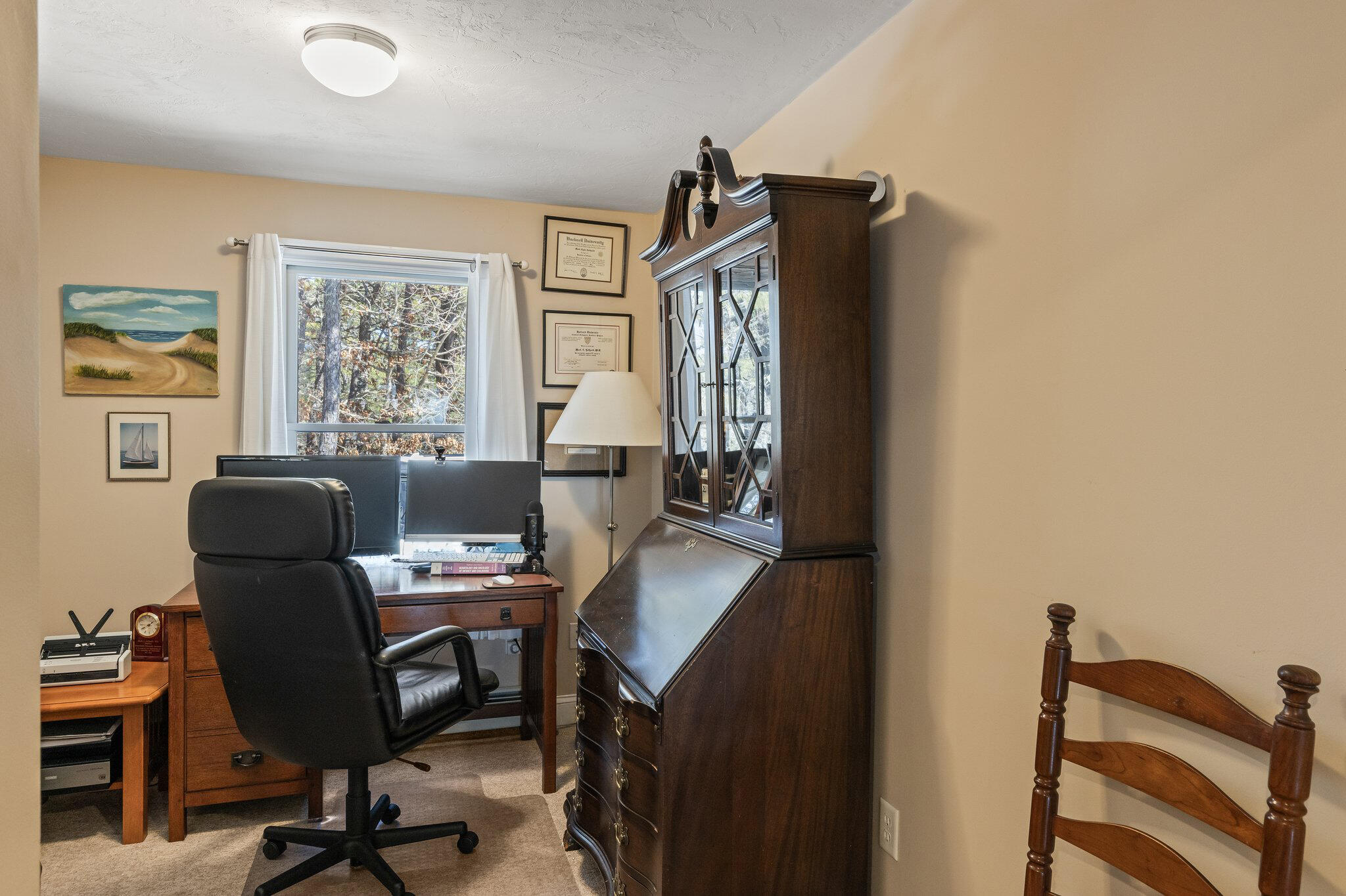 6 Short Lots Lane Truro, MA 02666 - Photo 16 of 63 a view of a workspace with furniture and a window