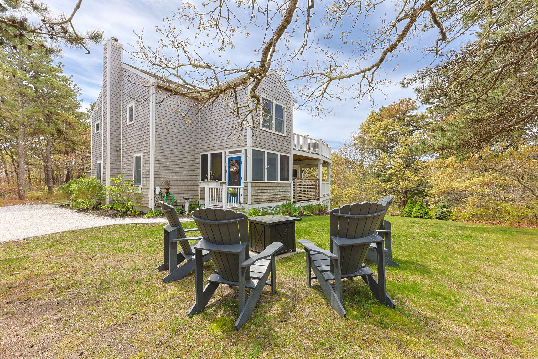 6 Short Lots Lane Truro, MA 02666 - Photo 44 of 63 a view of a house with backyard and sitting area