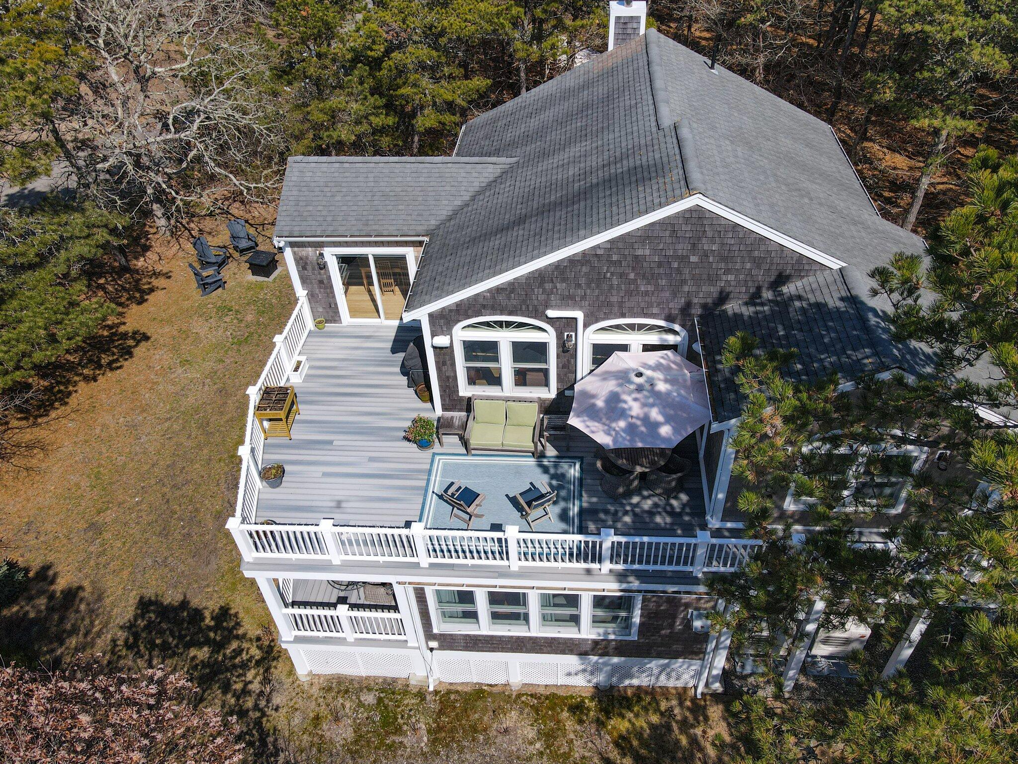6 Short Lots Lane Truro, MA 02666 - Photo 55 of 63 a front view of house with an outdoor space and seating