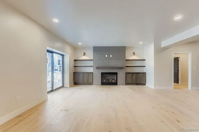 an empty room with a window