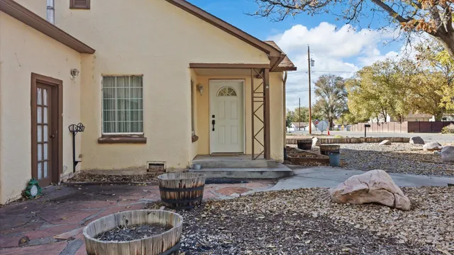 a front view of a house