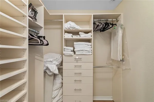 a view of walk in closet