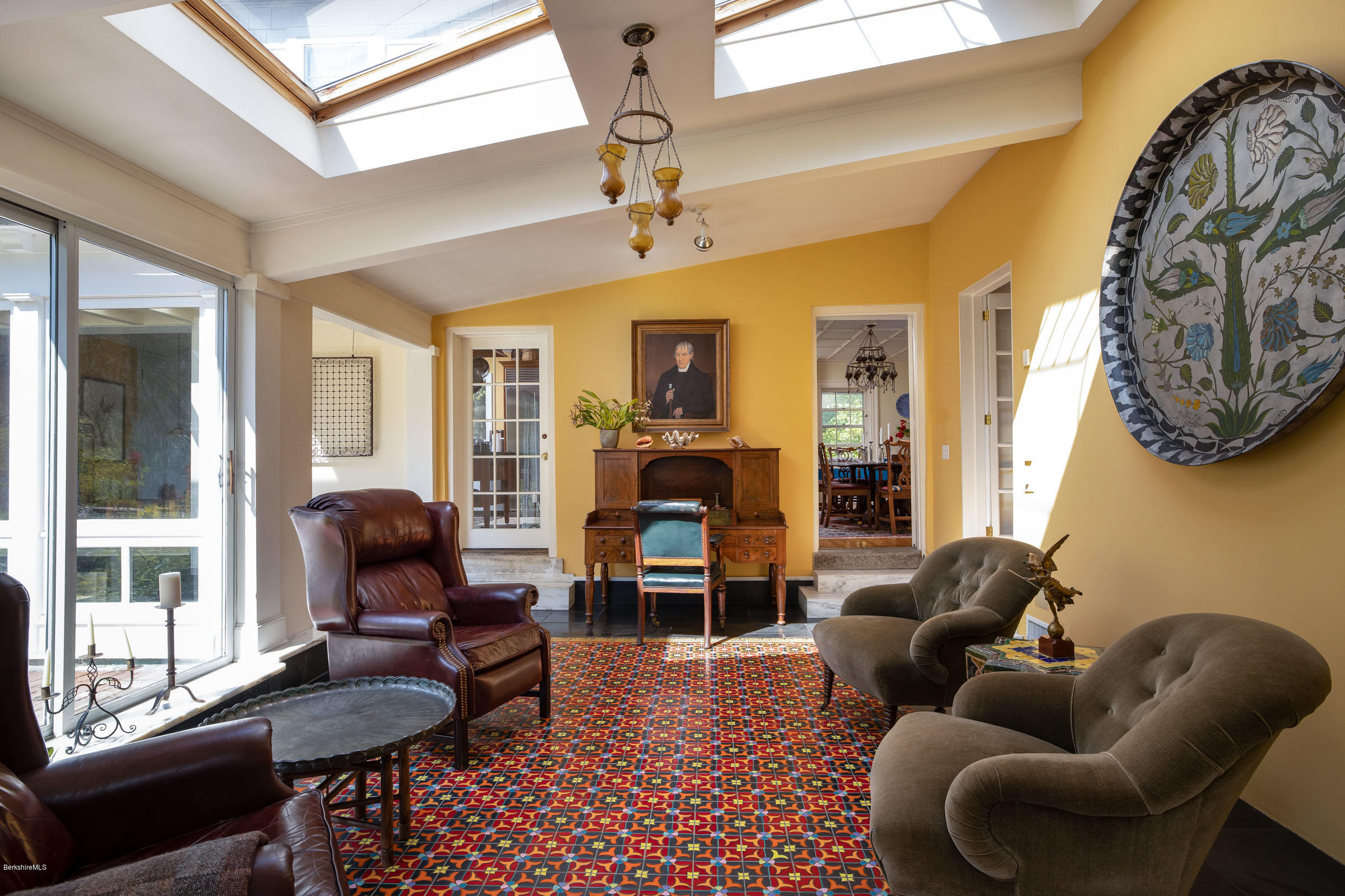 119 Under Mountain Road Lenox, MA 01240 - Photo 22 of 46 a living room with fireplace furniture and a window