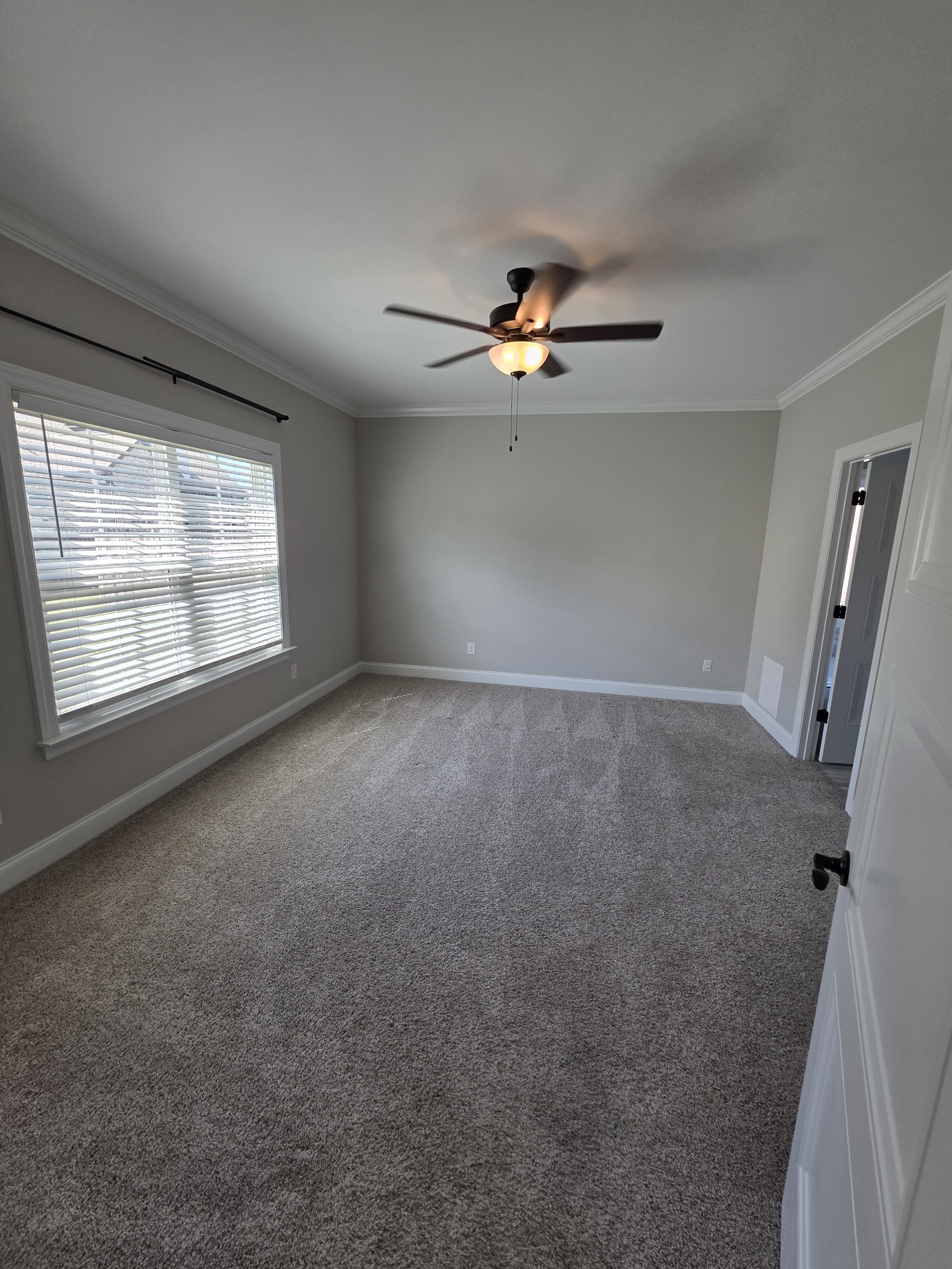 453 Ruby Oaks Lane Murfreesboro, TN 37128 - Photo 23 of 34 an empty room with windows and chandelier fan