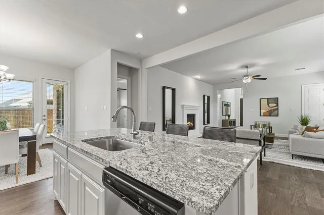 a view of a park with slide