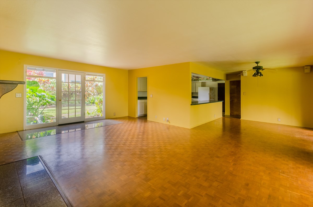 4110 Koloa Road Koloa, HI 96756 - Photo 14 of 18 a view of empty room with a window and wooden floor