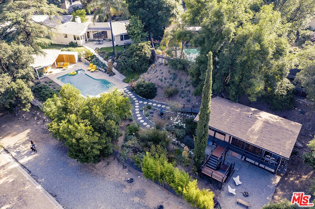 1081 Alta Pine Drive Altadena, CA 91001 - Photo 36 of 38 an aerial view of residential house with outdoor space