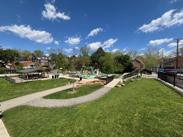 5642 Solway Street Pittsburgh, PA 15217 - Photo 28 of 28 a view of a swimming pool with a yard