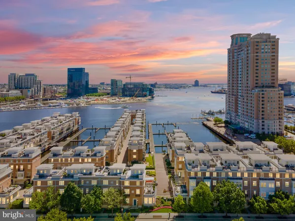 a view of a city with tall buildings