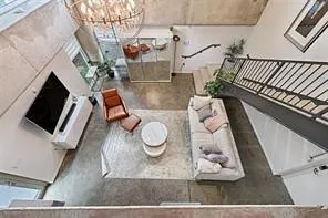 view of living room with furniture and flat screen tv