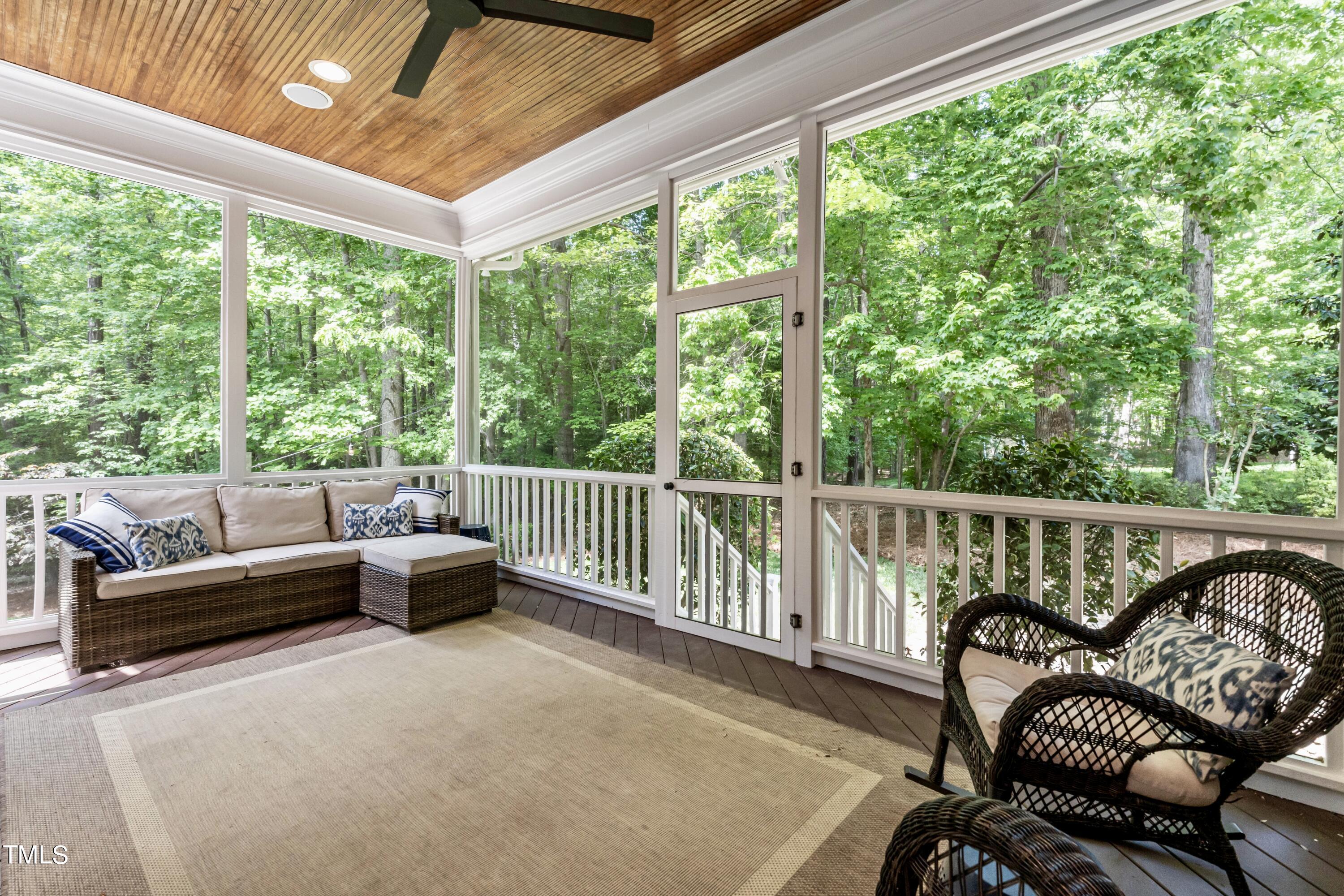 7209 Sunset Glen Point Raleigh, NC 27614 - Photo 36 of 44 a balcony with furniture and a garden