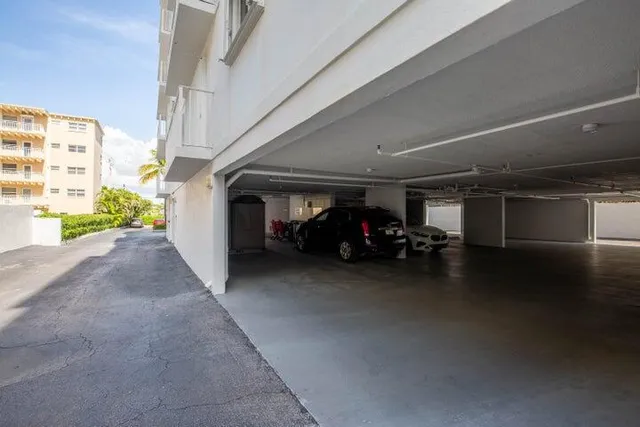 a view of a car garage