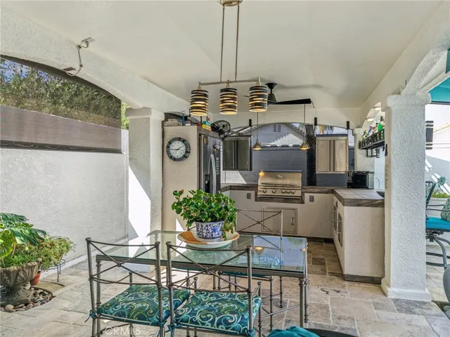 a front view of a house with large windows