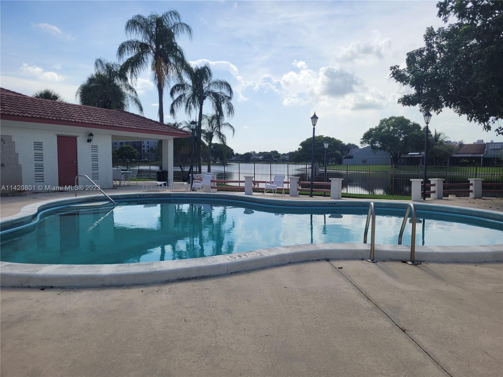 1066 North Hiatus Road, Unit 1066 Pembroke Pines, FL 33026 - Photo 30 of 33 a view of swimming pool with a yard