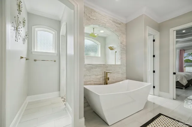 a view of a swimming pool with a porch