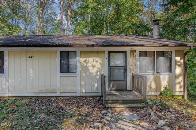 a view of a house with a door