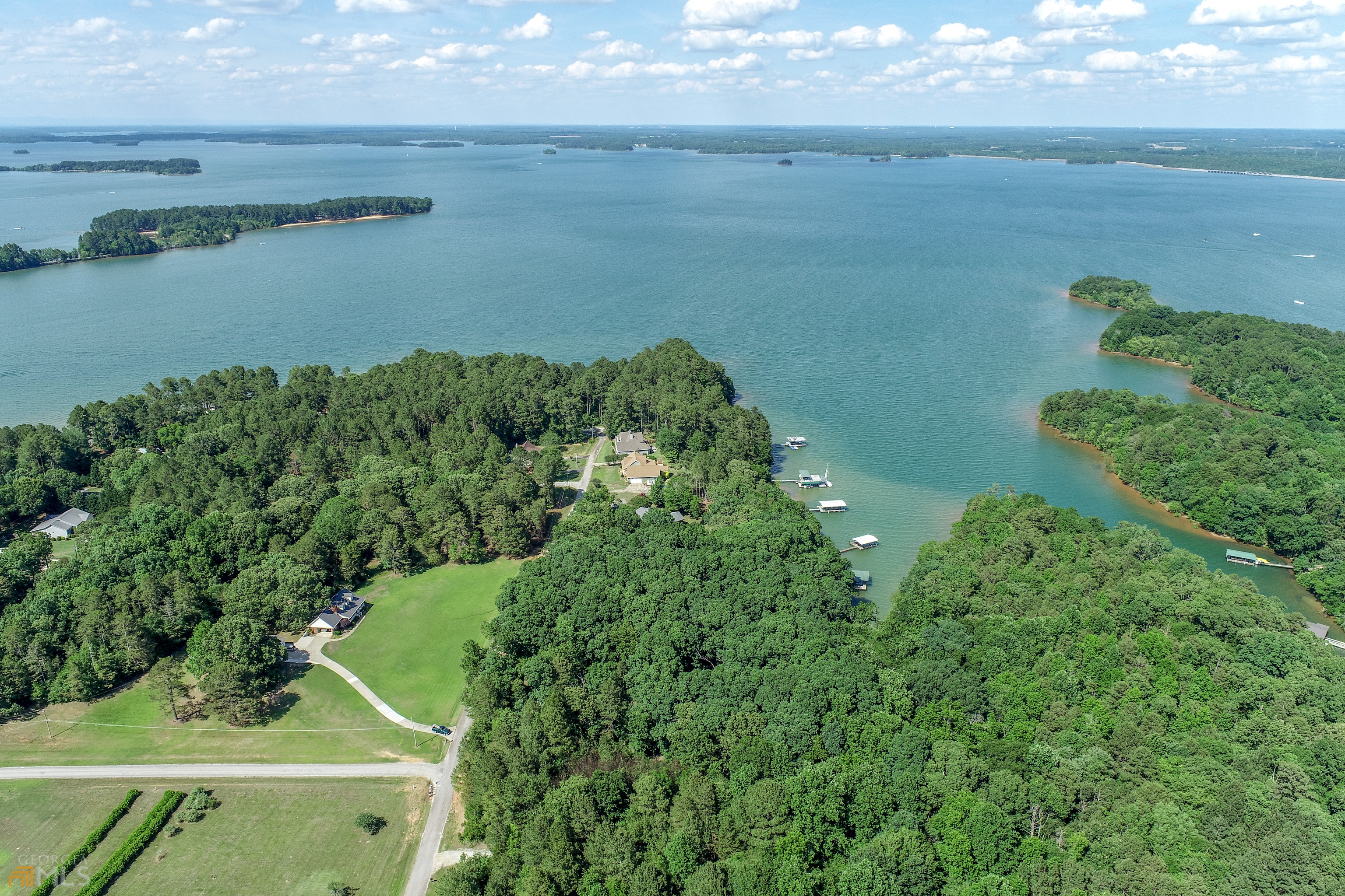0 Little Powderbag Road Hartwell, GA 30643 - Photo 1 of 1 a view of a lake with a yard