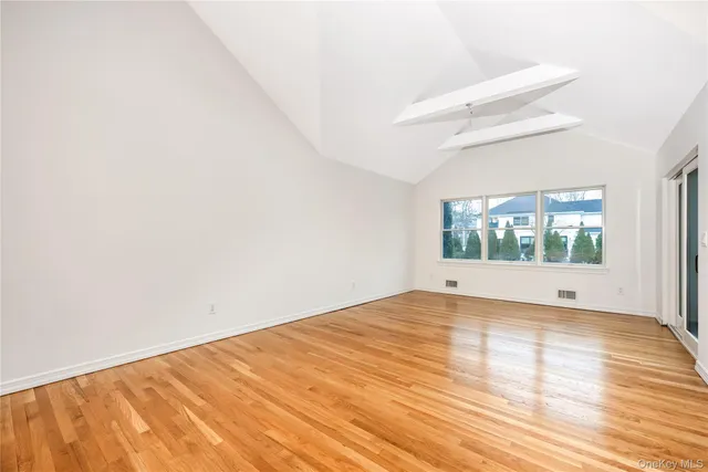 a view of kitchen with wooden floor