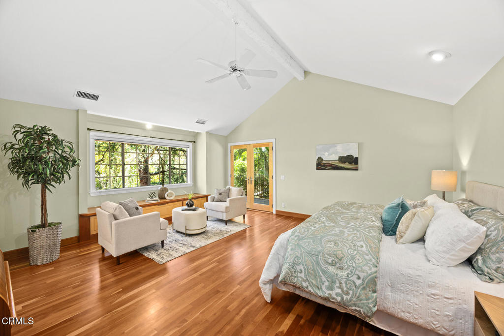 405 Woodcliffe Road Pasadena, CA 91105 - Photo 13 of 24 a living room with furniture and a large window