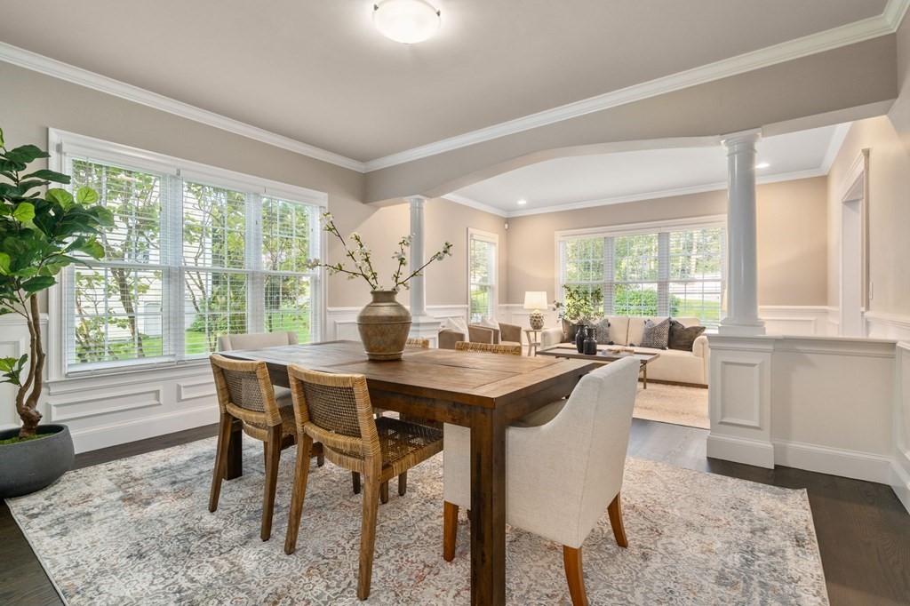 29 Smith Street Needham, MA 02492 - Photo 7 of 31 a view of a dining room with furniture window and outside view